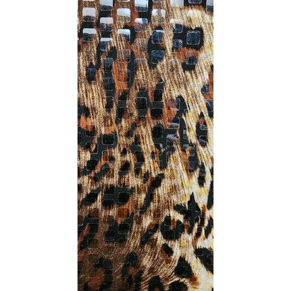 aDRESSing WOMAN Leopard Cheetah Animal Print Full Zip Shimmer Jacket Size M - Picture 8 of 11